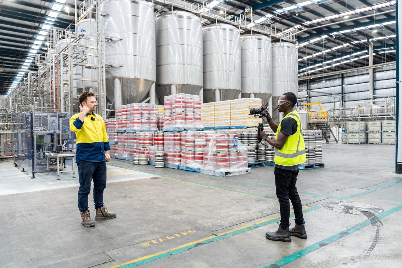 Studio Who crew on location at Tribe Breweries