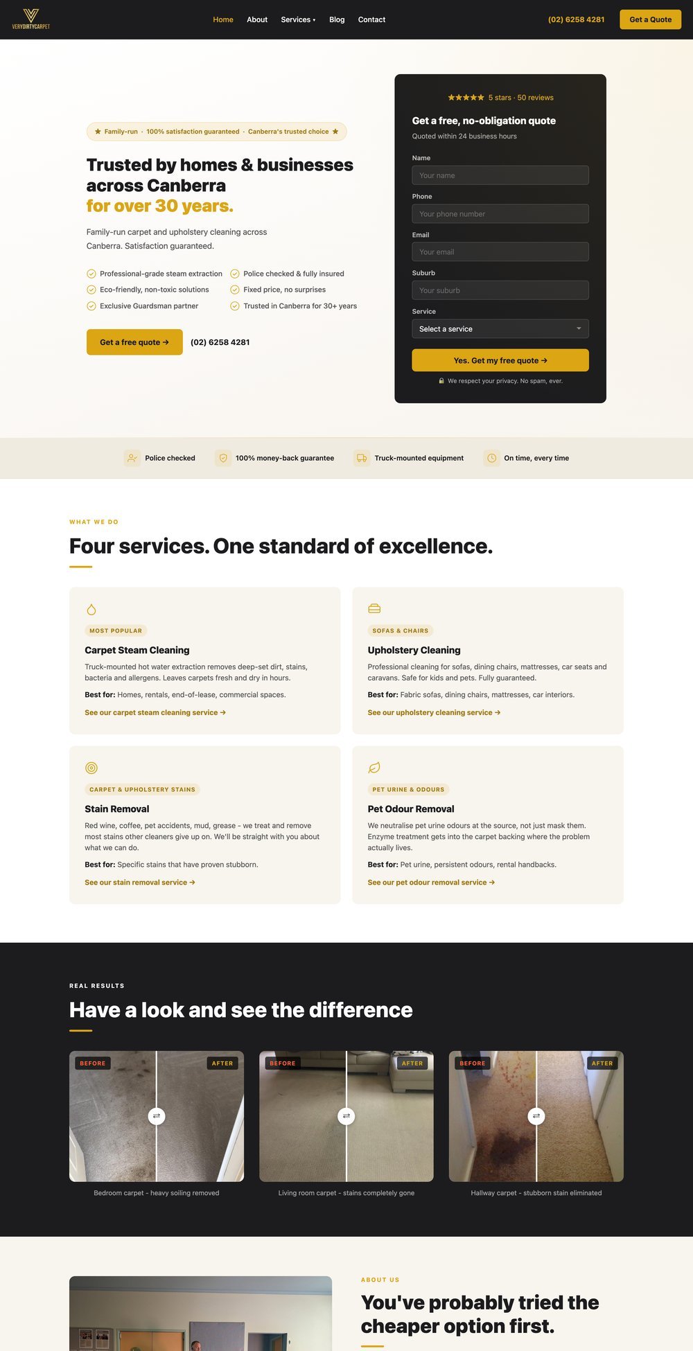 Verydirtycarpet website