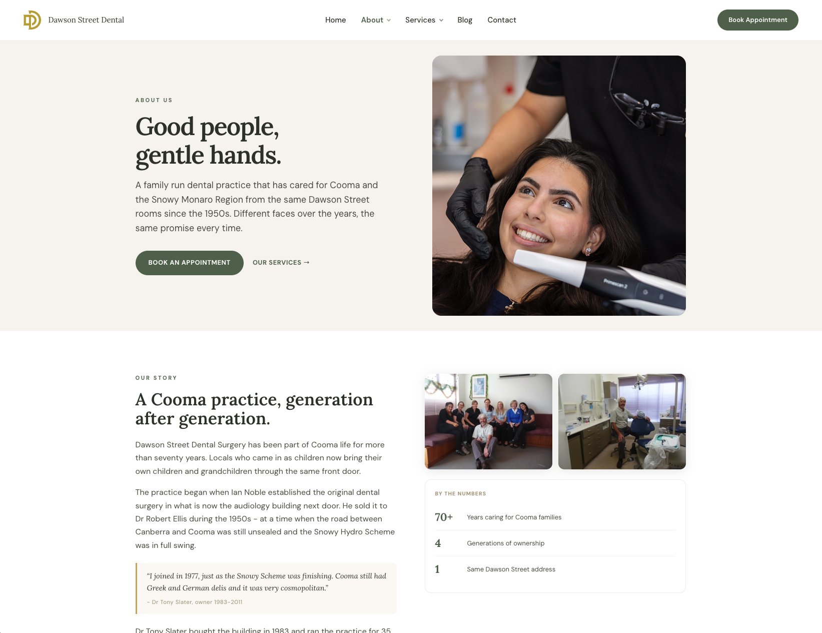 Dawson Street Dental services listing page